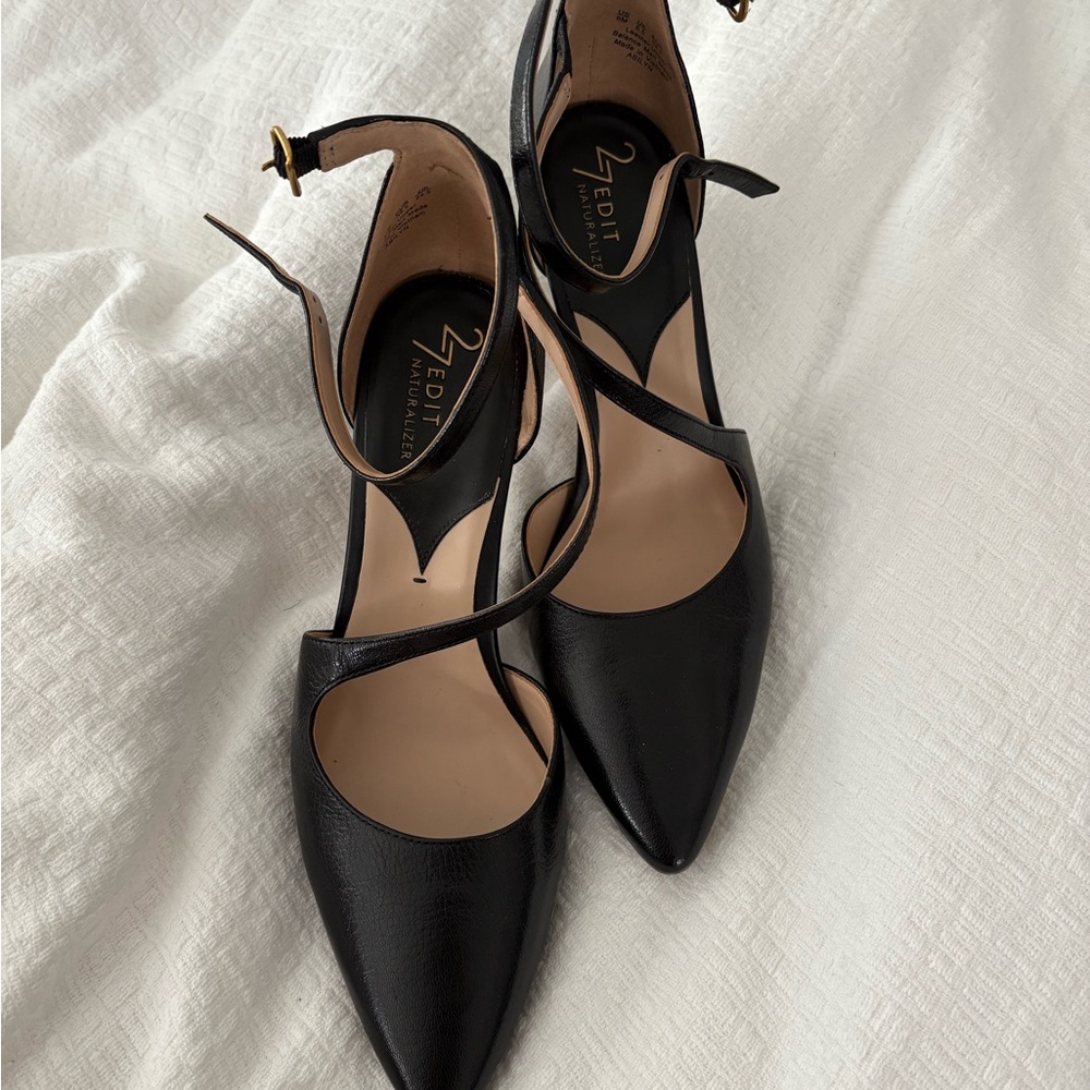 27 EDIT Black Heels with Mary Jane Strap